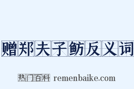 赠郑夫子鲂反义词是什么意思的图片